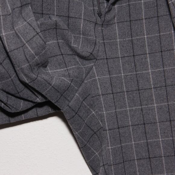 Vintage Dockers Y2K  Gray Plaid Cuffed Hem Trouser Pants Size 4 - Picture 9 of 9